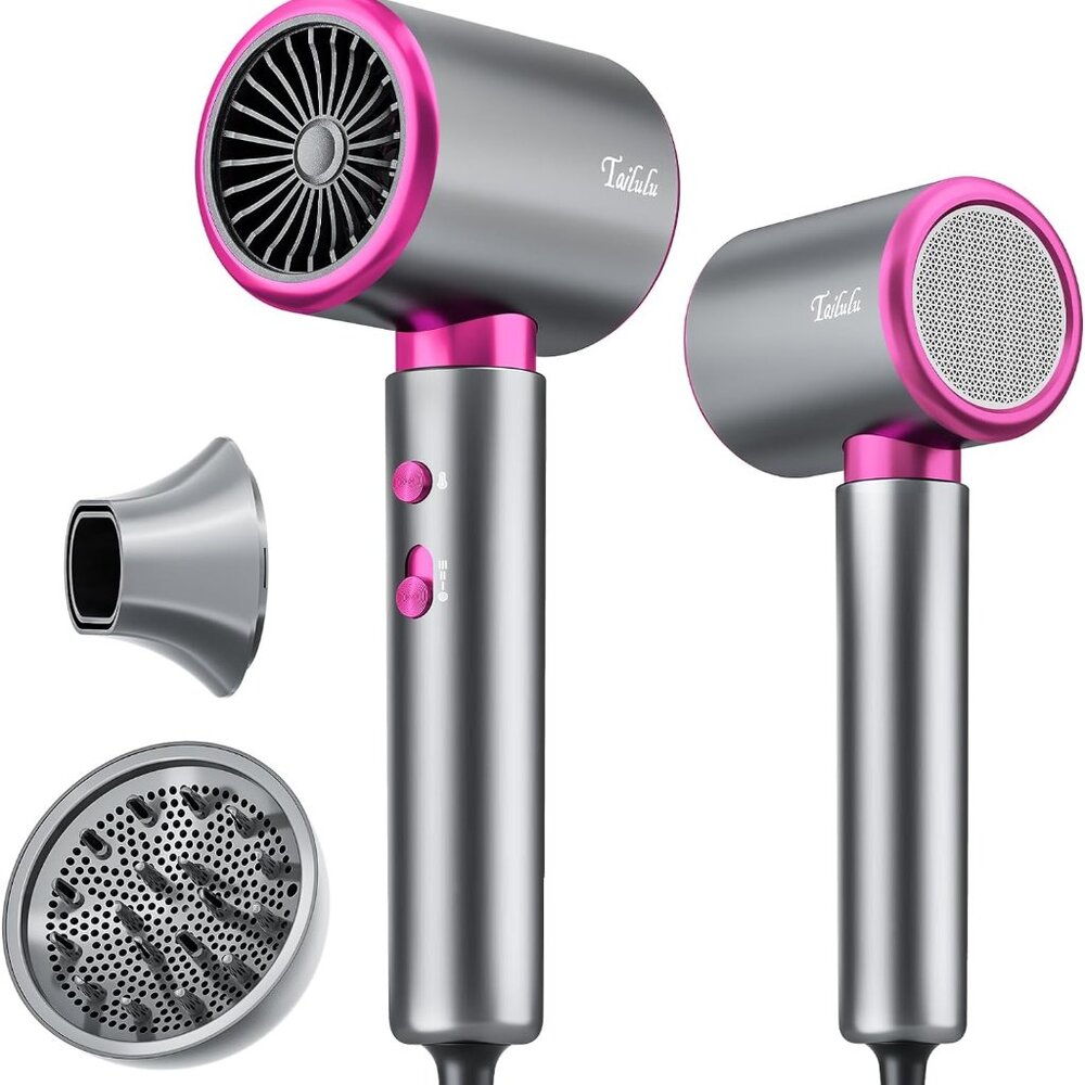 Professional 1875W High-Speed Low Noise Ionic Hair Dryer with Diffuser for Home